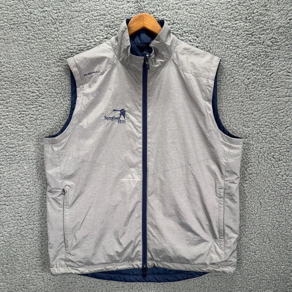 Zero Restriction Z650 Vest Mens Large Blue Reversible Spyglass Hill